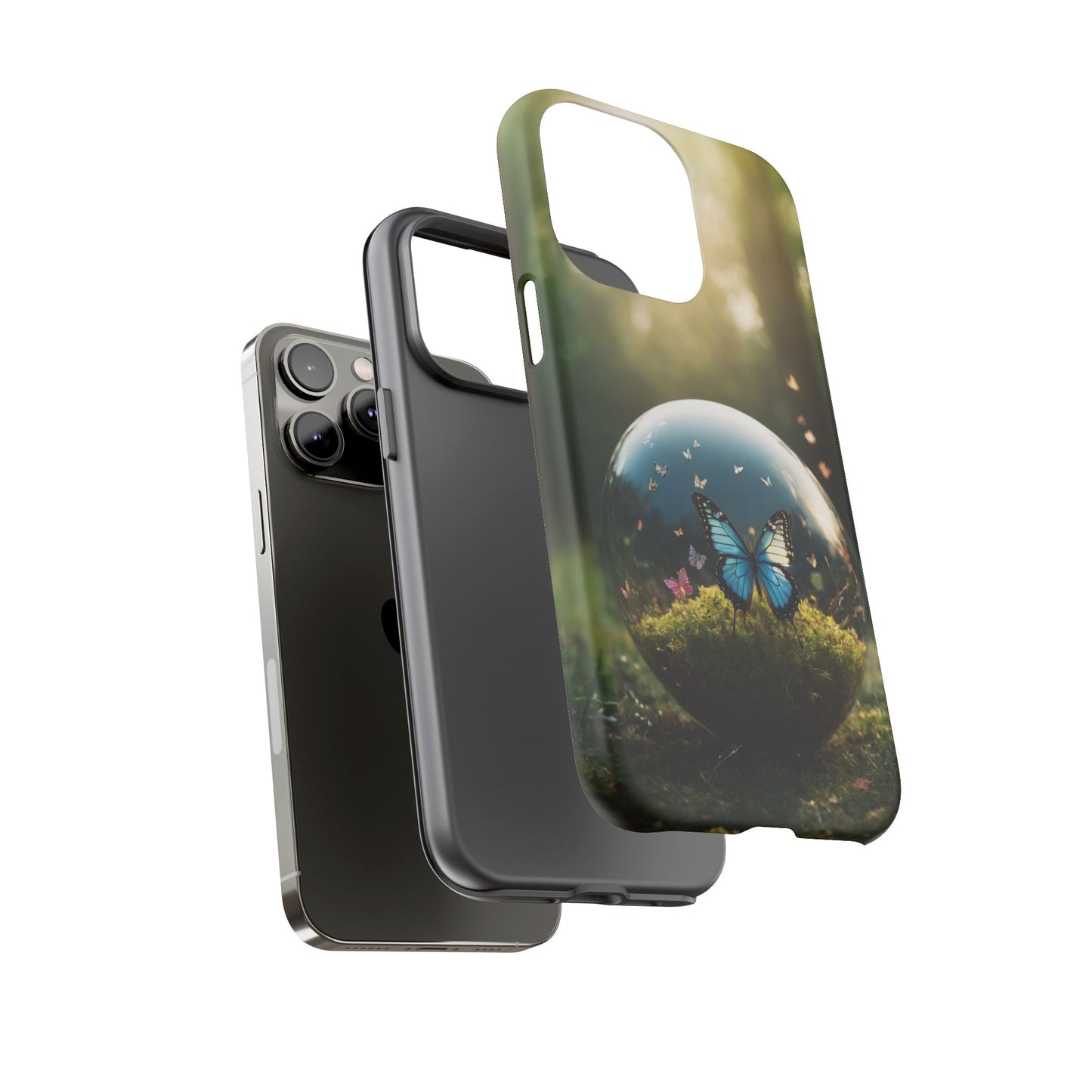 Butterfly Ball Custom Phone Case for iPhone 8–16 Pro Max, iPhone 8 Plus–13 Mini, iPhone XS–XS Max, iPhone 11–14 Pro Max - Designed by Thalia