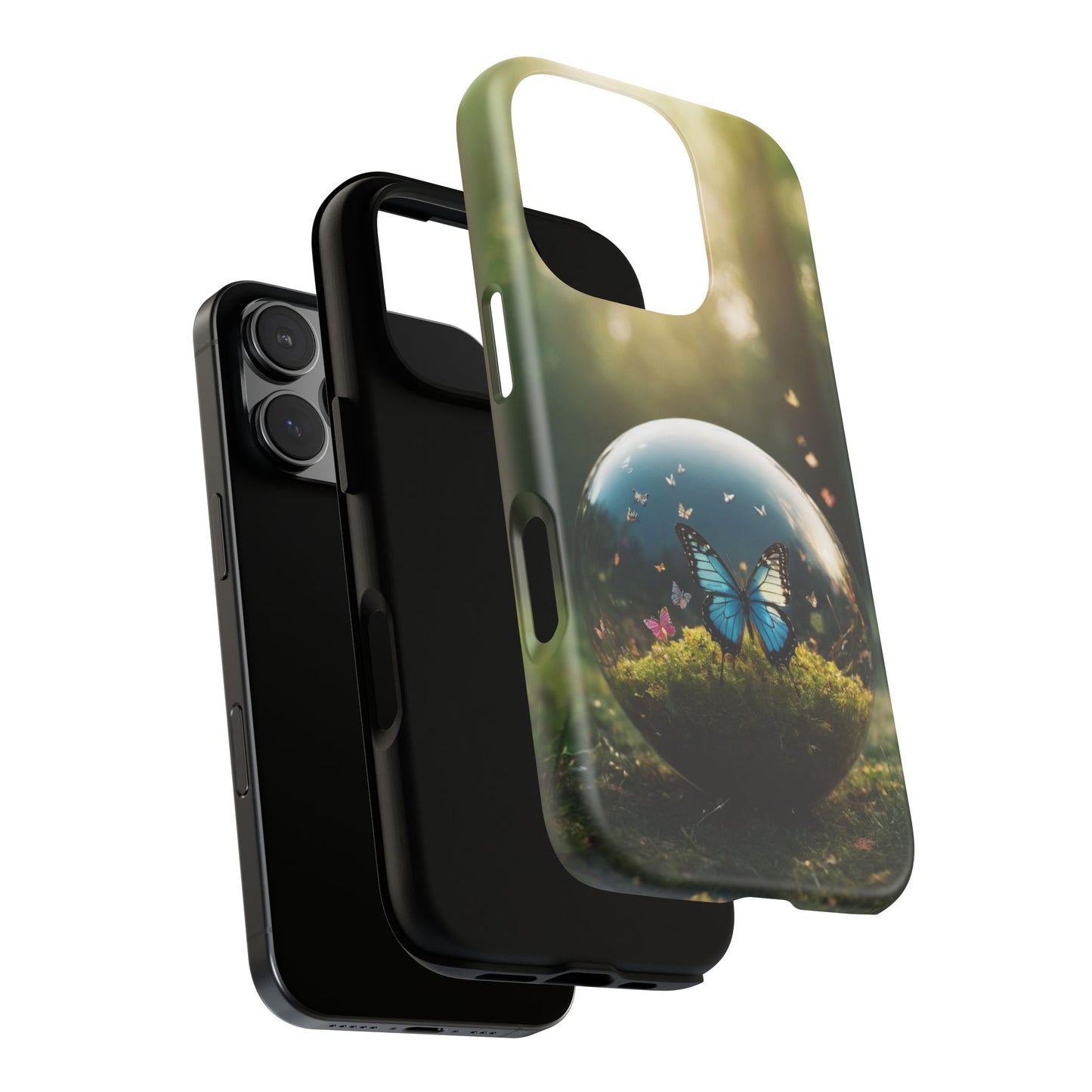Butterfly Ball Custom Phone Case for iPhone 8–16 Pro Max, iPhone 8 Plus–13 Mini, iPhone XS–XS Max, iPhone 11–14 Pro Max - Designed by Thalia