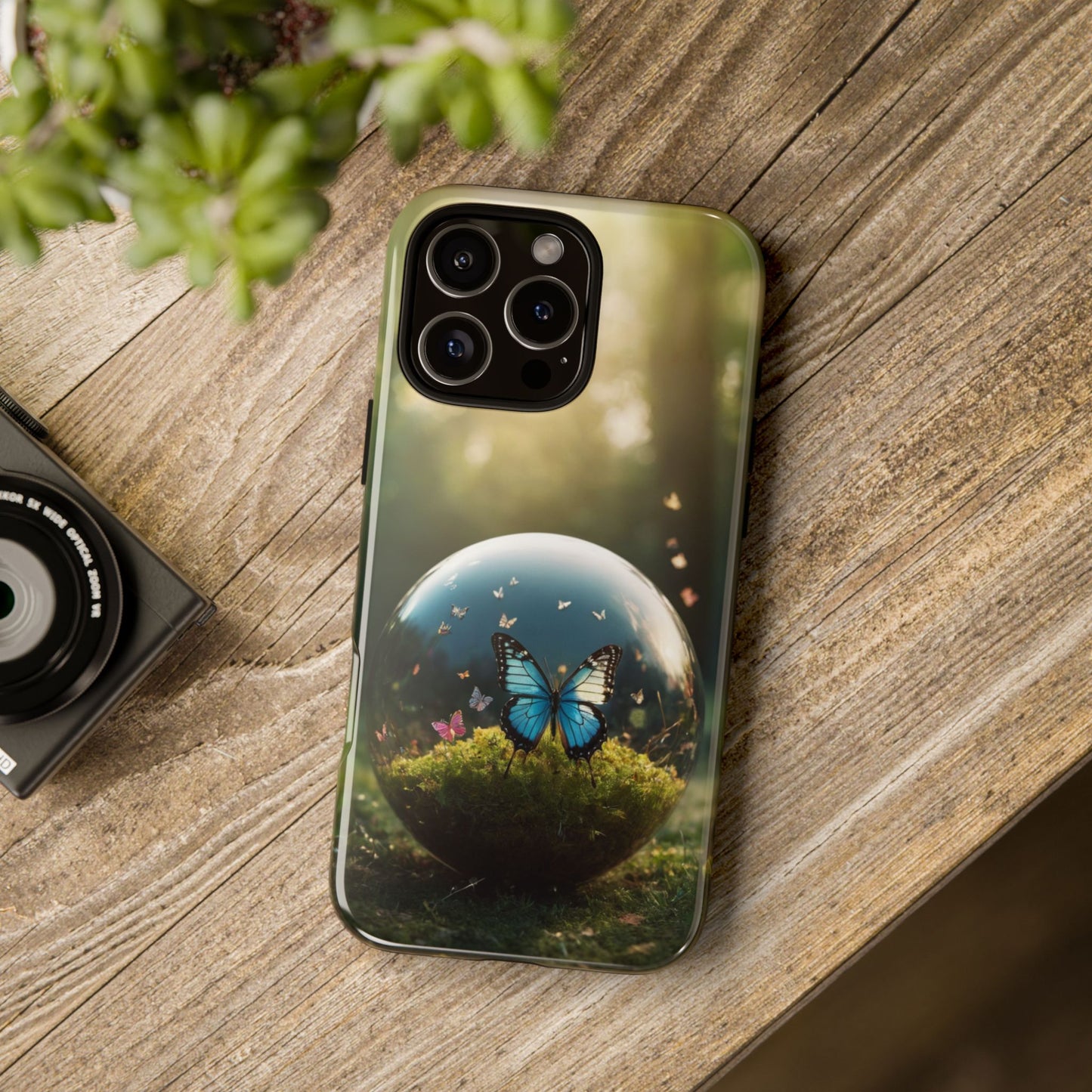 Butterfly Ball Custom Phone Case for iPhone 8–16 Pro Max, iPhone 8 Plus–13 Mini, iPhone XS–XS Max, iPhone 11–14 Pro Max - Designed by Thalia
