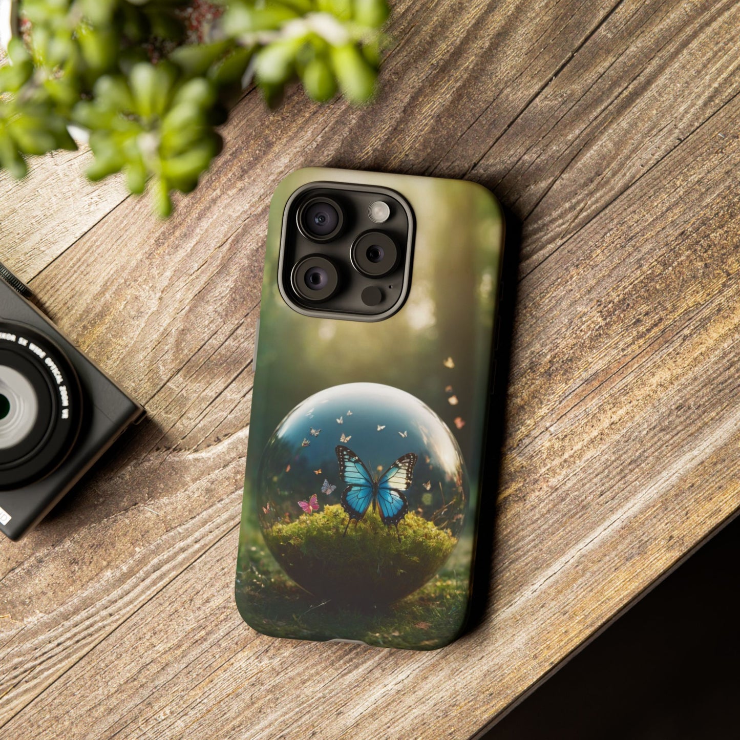 Butterfly Ball Custom Phone Case for iPhone 8–16 Pro Max, iPhone 8 Plus–13 Mini, iPhone XS–XS Max, iPhone 11–14 Pro Max - Designed by Thalia