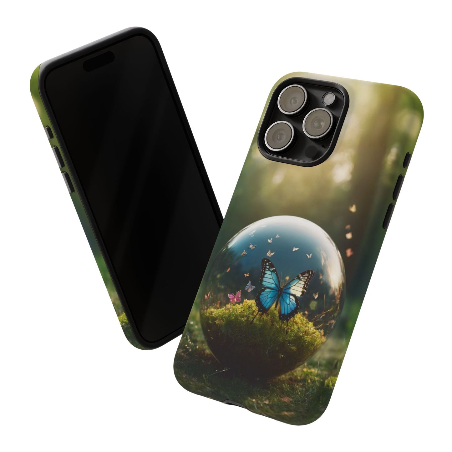 Butterfly Ball Custom Phone Case for iPhone 8–16 Pro Max, iPhone 8 Plus–13 Mini, iPhone XS–XS Max, iPhone 11–14 Pro Max - Designed by Thalia