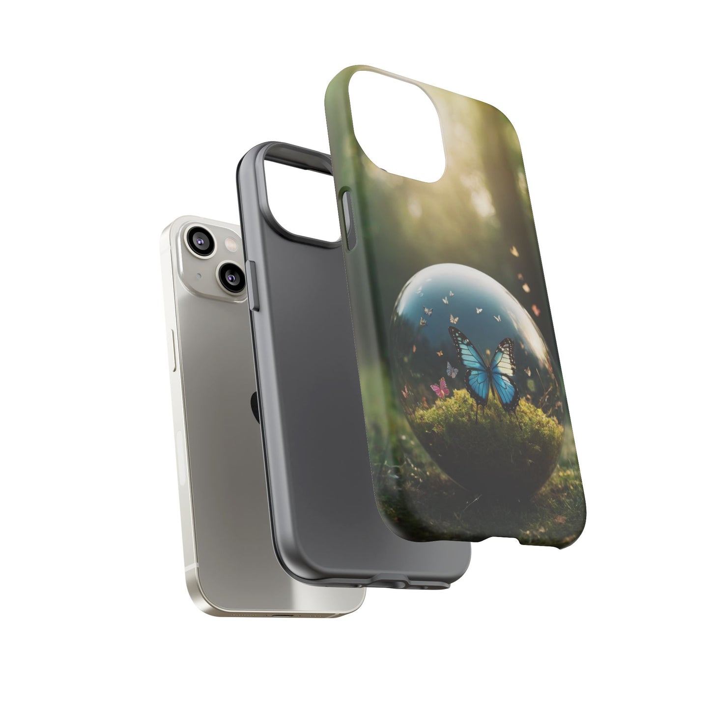 Butterfly Ball Custom Phone Case for iPhone 8–16 Pro Max, iPhone 8 Plus–13 Mini, iPhone XS–XS Max, iPhone 11–14 Pro Max - Designed by Thalia