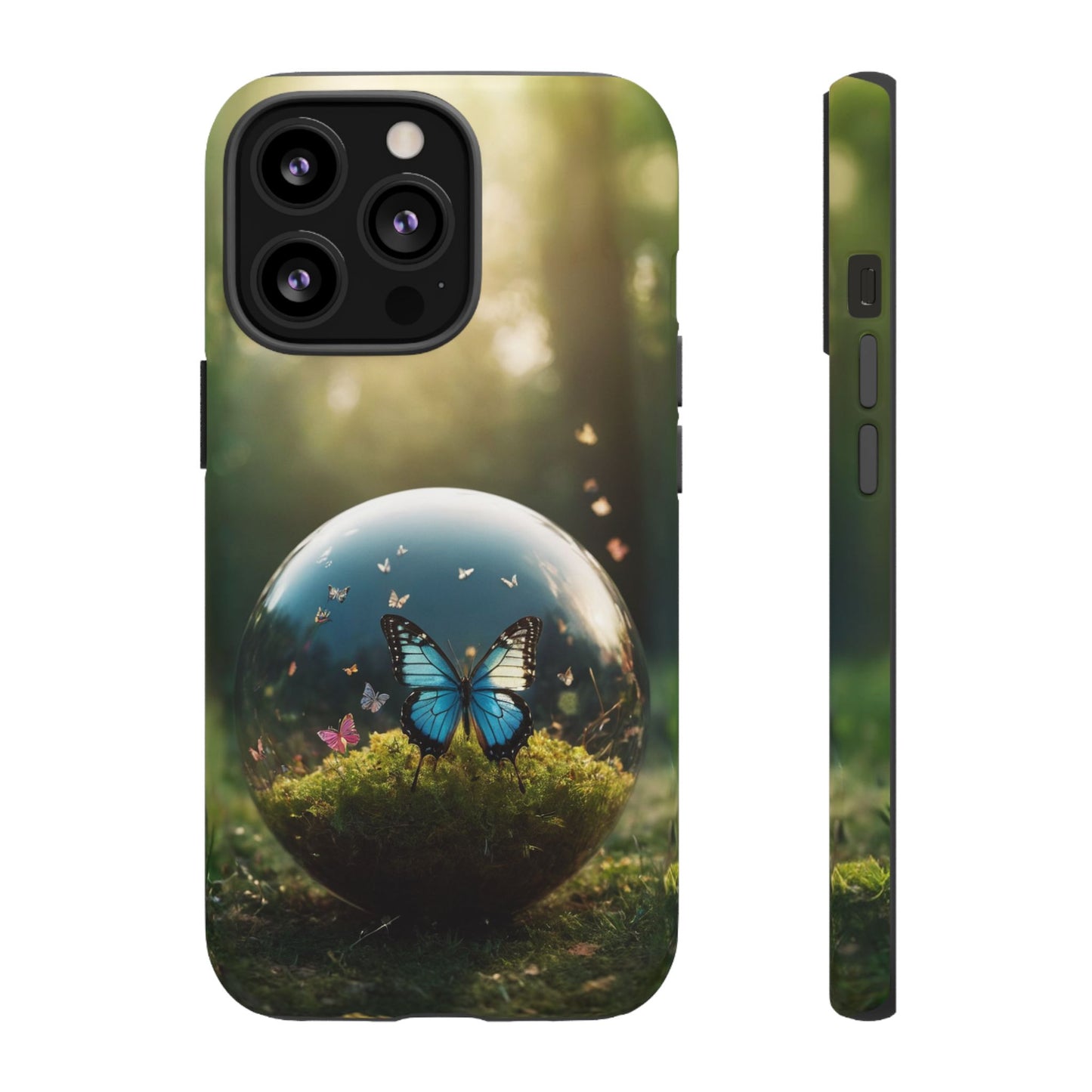 Butterfly Ball Custom Phone Case for iPhone 8–16 Pro Max, iPhone 8 Plus–13 Mini, iPhone XS–XS Max, iPhone 11–14 Pro Max - Designed by Thalia