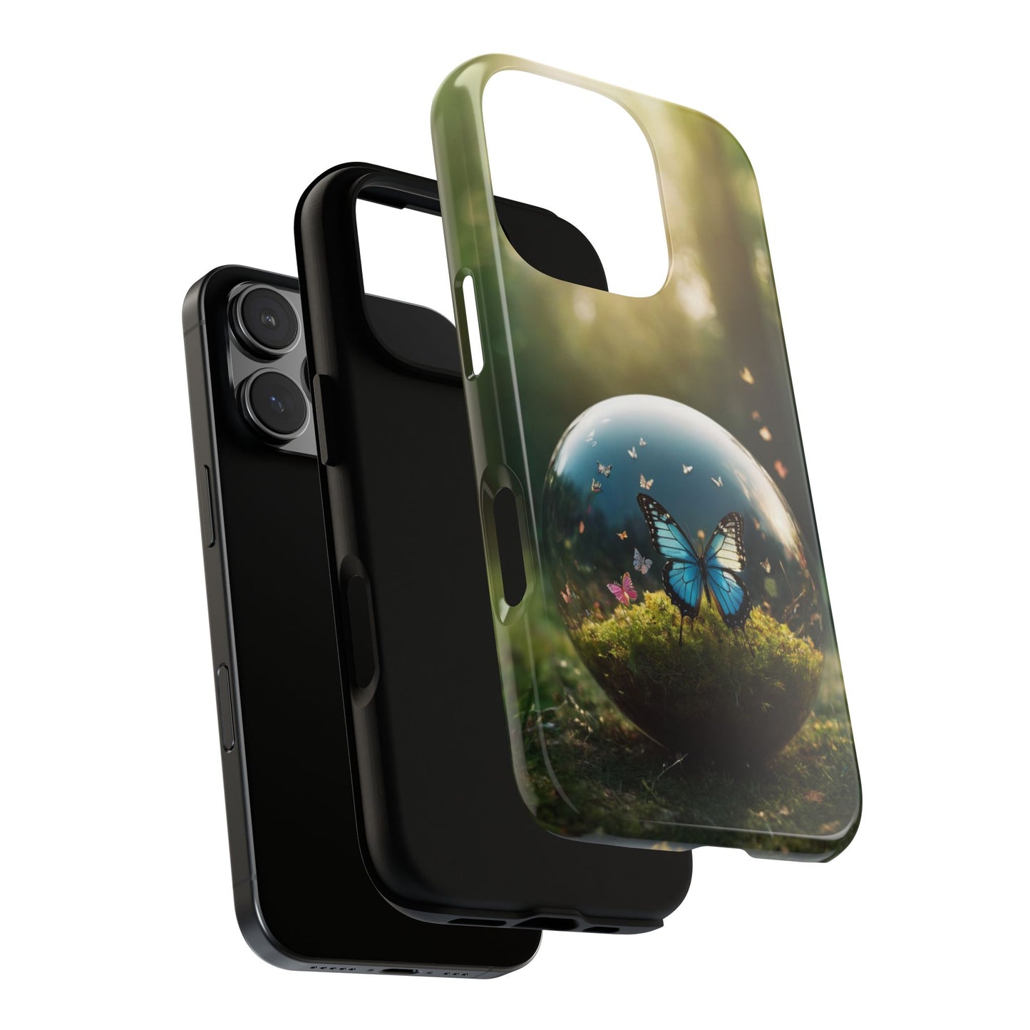 Butterfly Ball Custom Phone Case for iPhone 8–16 Pro Max, iPhone 8 Plus–13 Mini, iPhone XS–XS Max, iPhone 11–14 Pro Max - Designed by Thalia