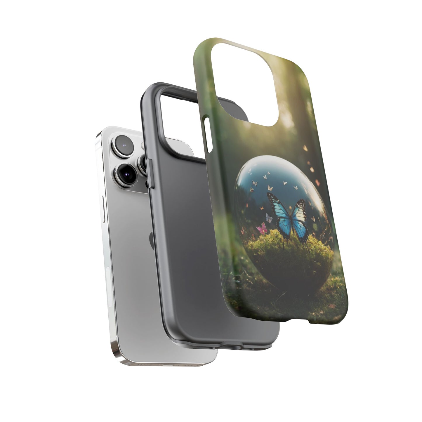 Butterfly Ball Custom Phone Case for iPhone 8–16 Pro Max, iPhone 8 Plus–13 Mini, iPhone XS–XS Max, iPhone 11–14 Pro Max - Designed by Thalia