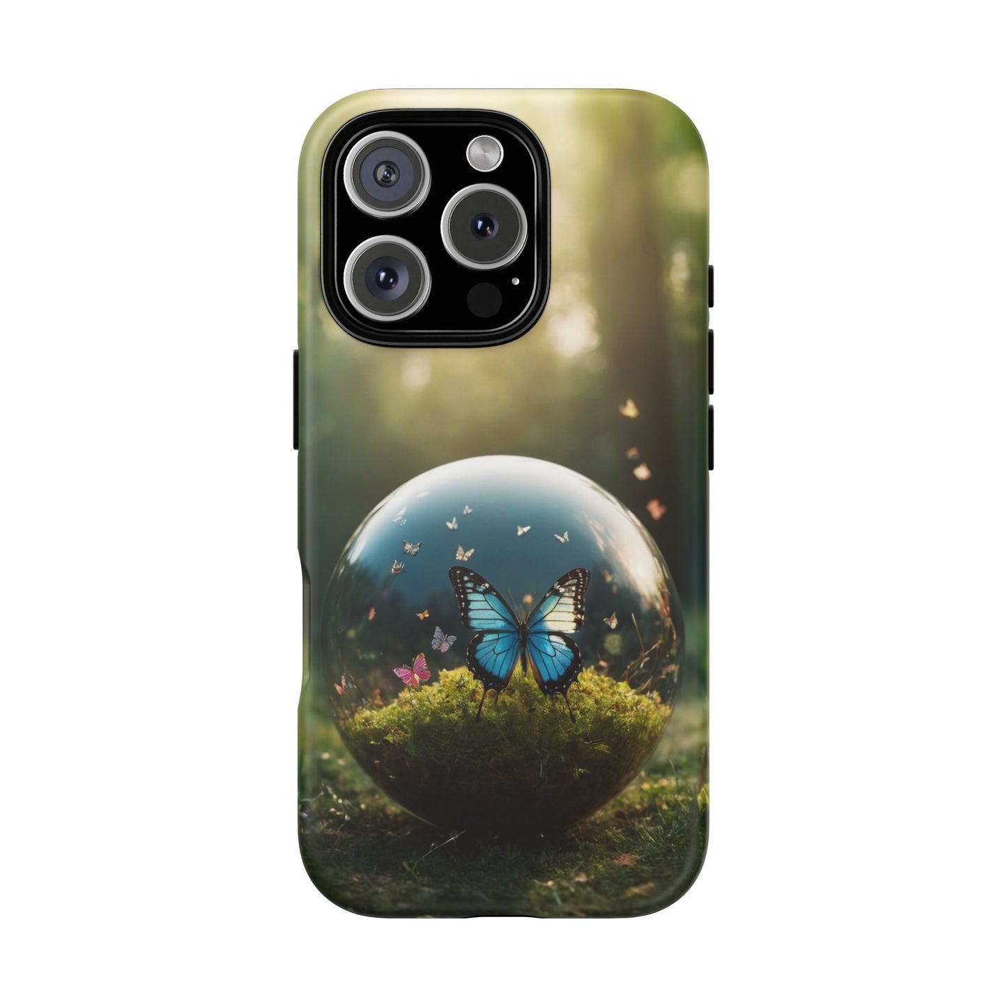 Butterfly Ball Custom Phone Case for iPhone 8–16 Pro Max, iPhone 8 Plus–13 Mini, iPhone XS–XS Max, iPhone 11–14 Pro Max - Designed by Thalia