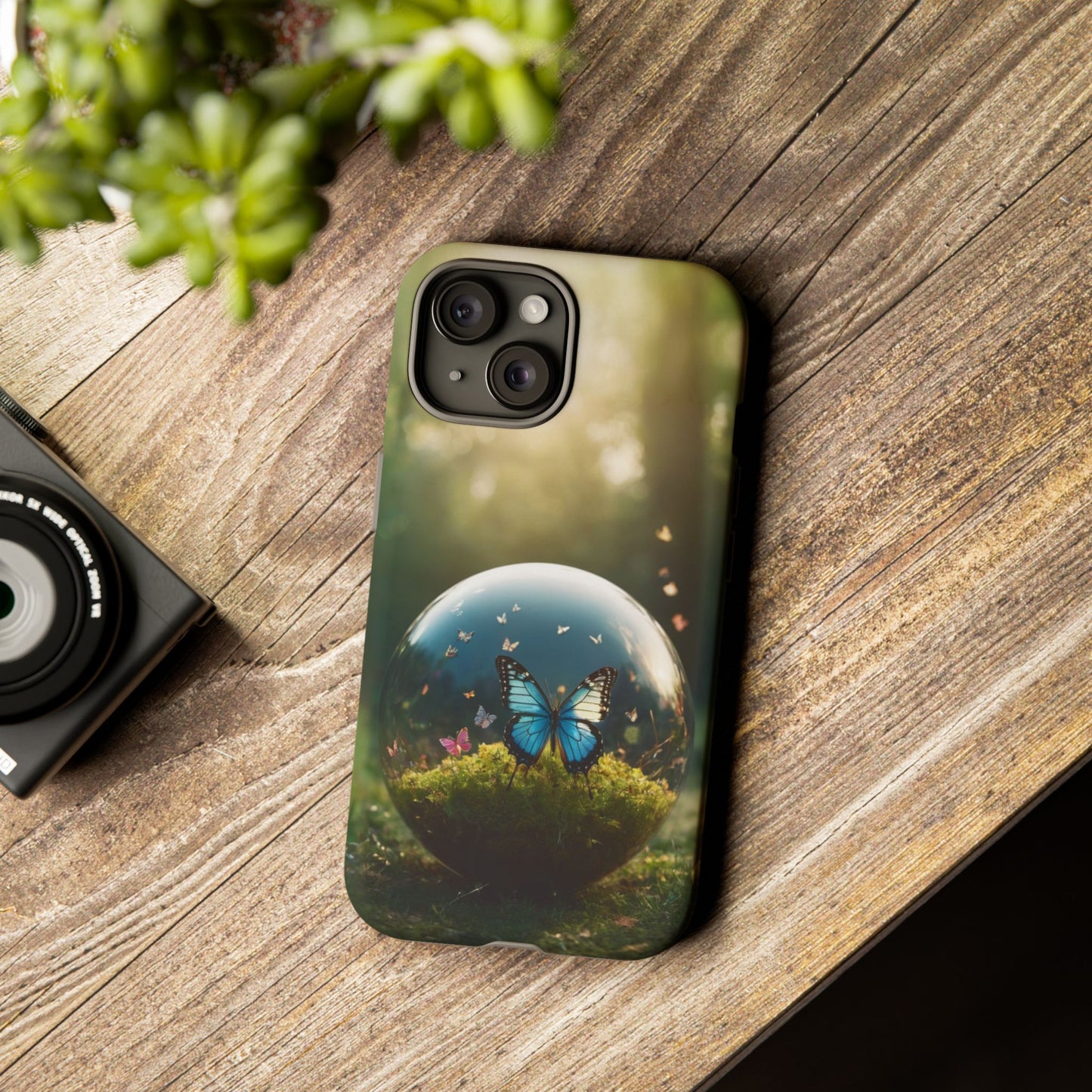Butterfly Ball Custom Phone Case for iPhone 8–16 Pro Max, iPhone 8 Plus–13 Mini, iPhone XS–XS Max, iPhone 11–14 Pro Max - Designed by Thalia
