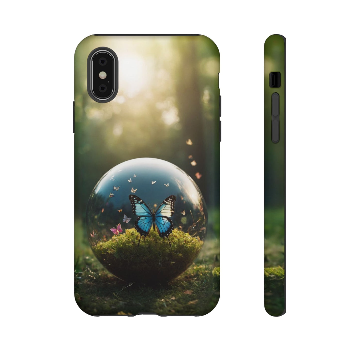 Butterfly Ball Custom Phone Case for iPhone 8–16 Pro Max, iPhone 8 Plus–13 Mini, iPhone XS–XS Max, iPhone 11–14 Pro Max - Designed by Thalia
