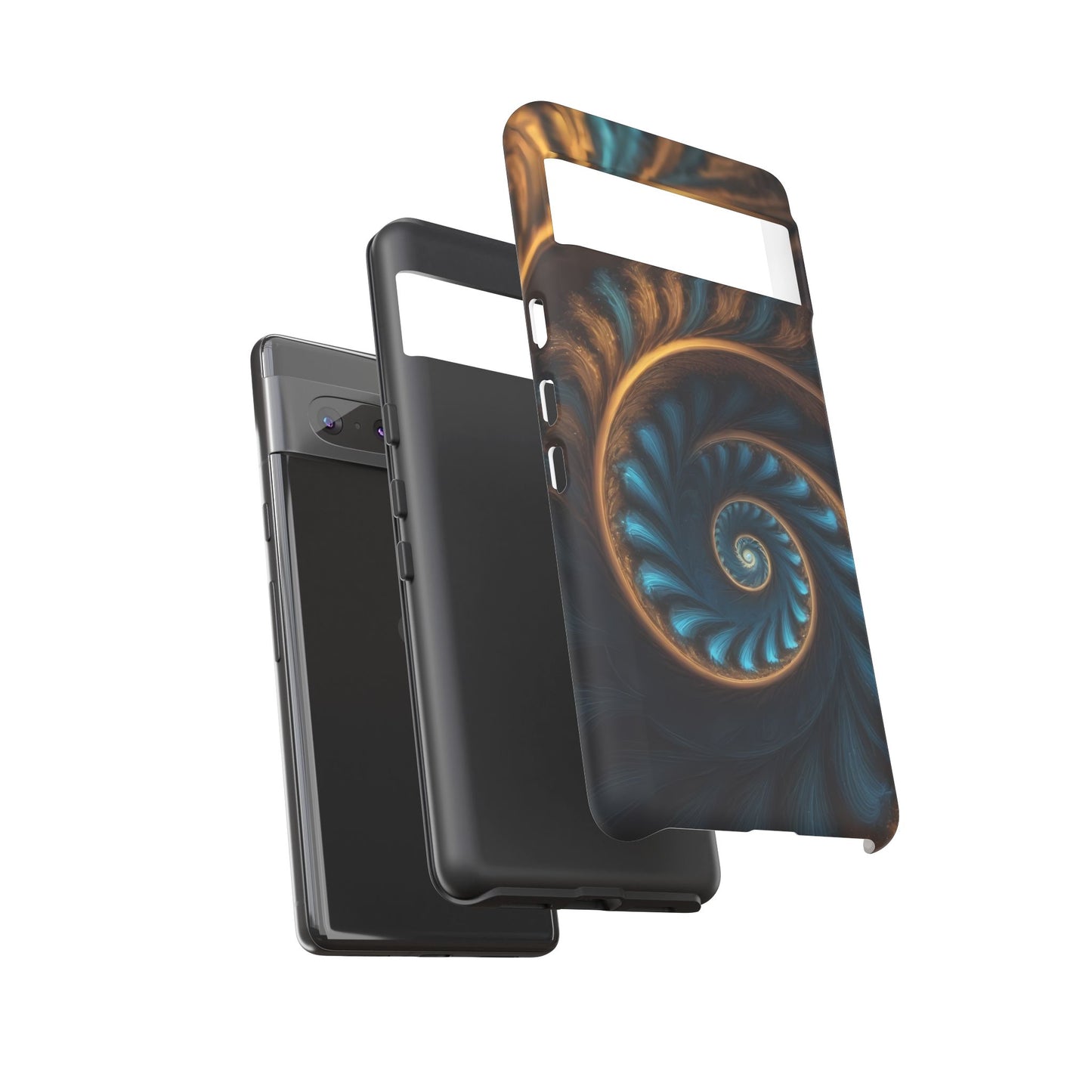 3D Fractal Custom Phone Case for Google Pixel 8 Pro, Pixel 8, Pixel 7, Pixel 6 Pro, Pixel 6, Pixel 5 5G - Designed by Thalia