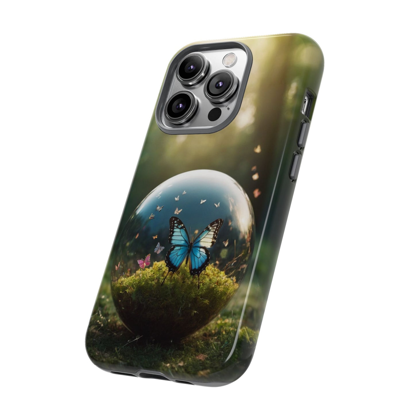 Butterfly Ball Custom Phone Case for iPhone 8–16 Pro Max, iPhone 8 Plus–13 Mini, iPhone XS–XS Max, iPhone 11–14 Pro Max - Designed by Thalia