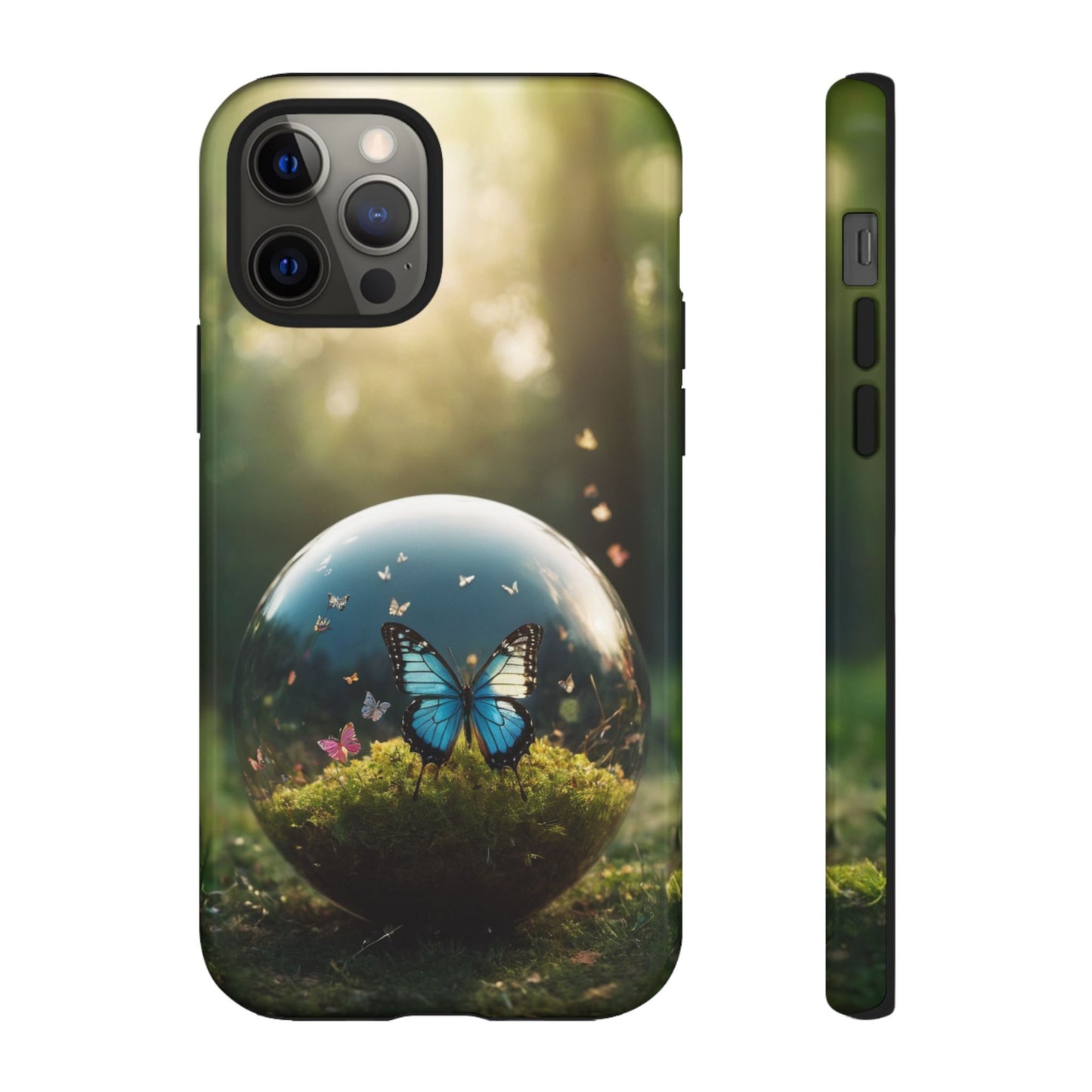 Butterfly Ball Custom Phone Case for iPhone 8–16 Pro Max, iPhone 8 Plus–13 Mini, iPhone XS–XS Max, iPhone 11–14 Pro Max - Designed by Thalia
