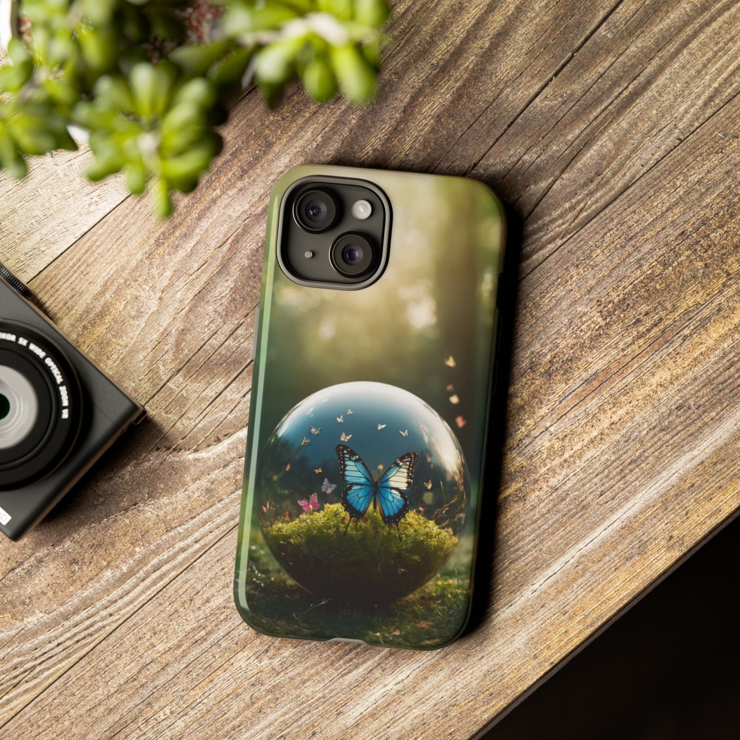 Butterfly Ball Custom Phone Case for iPhone 8–16 Pro Max, iPhone 8 Plus–13 Mini, iPhone XS–XS Max, iPhone 11–14 Pro Max - Designed by Thalia