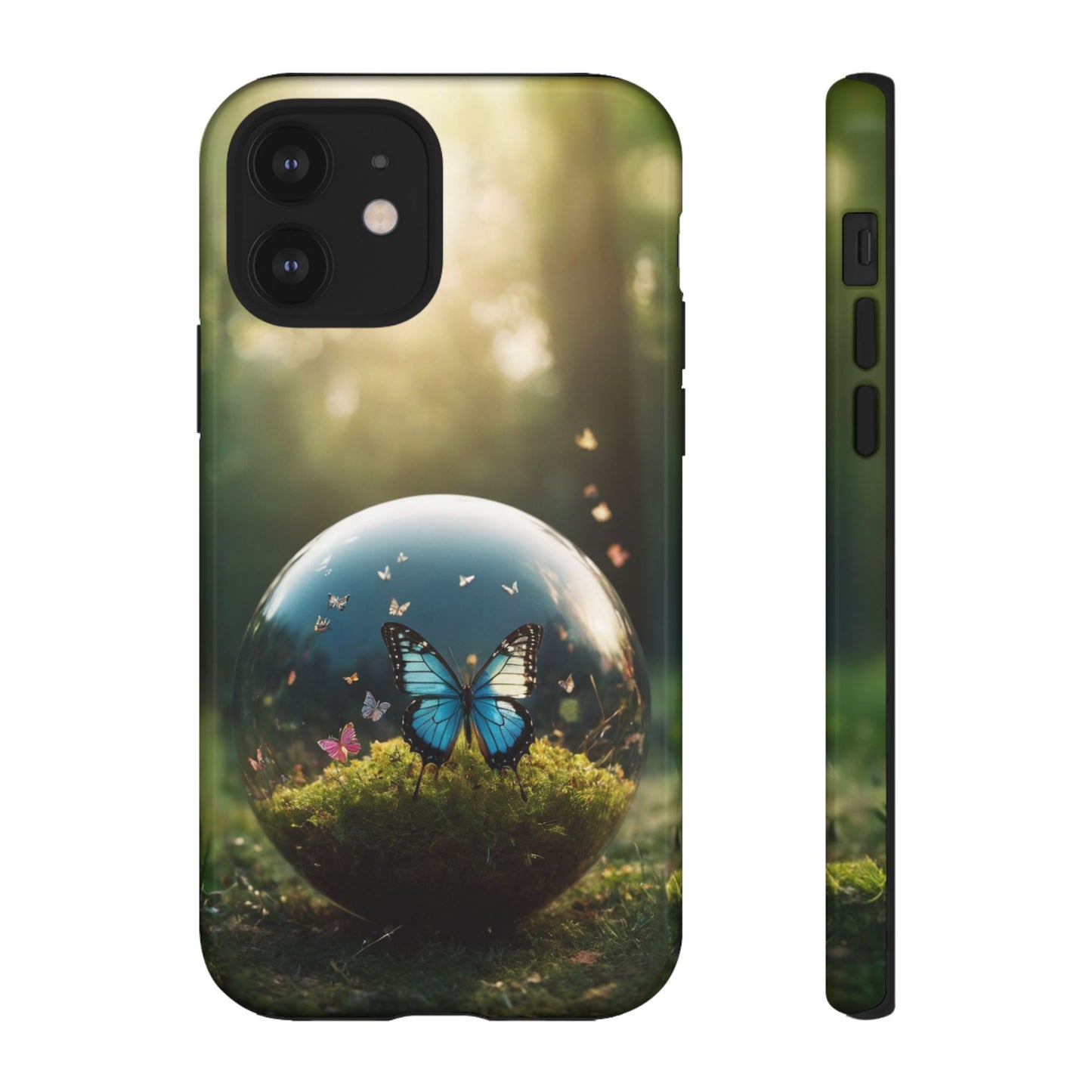 Butterfly Ball Custom Phone Case for iPhone 8–16 Pro Max, iPhone 8 Plus–13 Mini, iPhone XS–XS Max, iPhone 11–14 Pro Max - Designed by Thalia