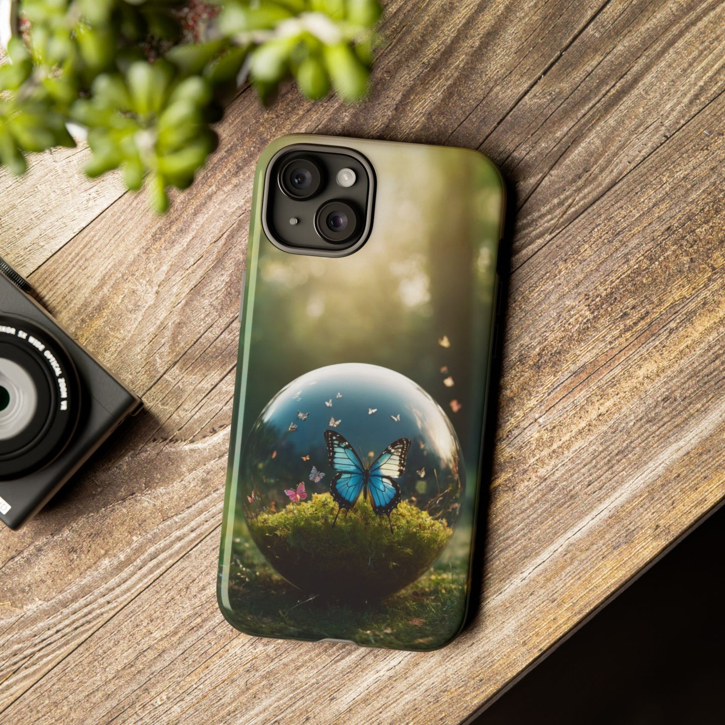 Butterfly Ball Custom Phone Case for iPhone 8–16 Pro Max, iPhone 8 Plus–13 Mini, iPhone XS–XS Max, iPhone 11–14 Pro Max - Designed by Thalia