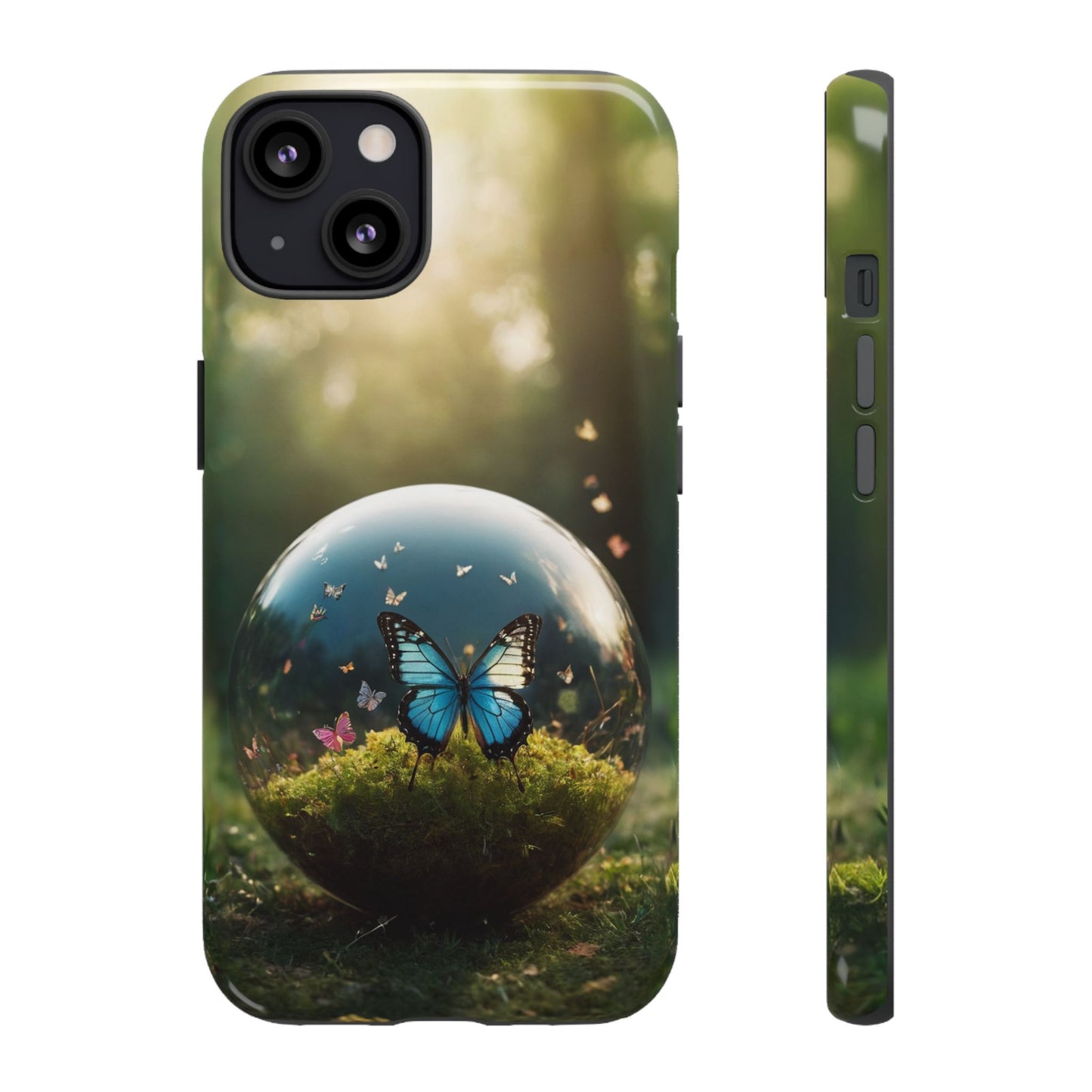 Butterfly Ball Custom Phone Case for iPhone 8–16 Pro Max, iPhone 8 Plus–13 Mini, iPhone XS–XS Max, iPhone 11–14 Pro Max - Designed by Thalia