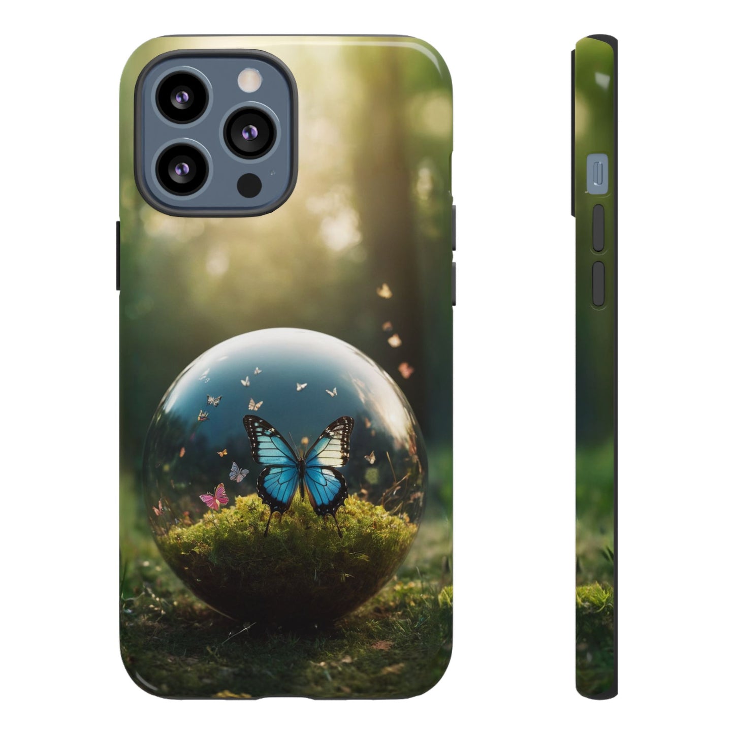 Butterfly Ball Custom Phone Case for iPhone 8–16 Pro Max, iPhone 8 Plus–13 Mini, iPhone XS–XS Max, iPhone 11–14 Pro Max - Designed by Thalia