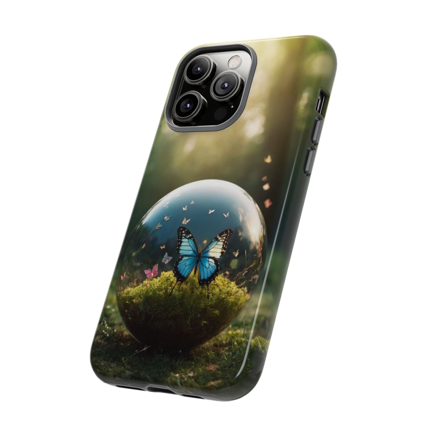 Butterfly Ball Custom Phone Case for iPhone 8–16 Pro Max, iPhone 8 Plus–13 Mini, iPhone XS–XS Max, iPhone 11–14 Pro Max - Designed by Thalia