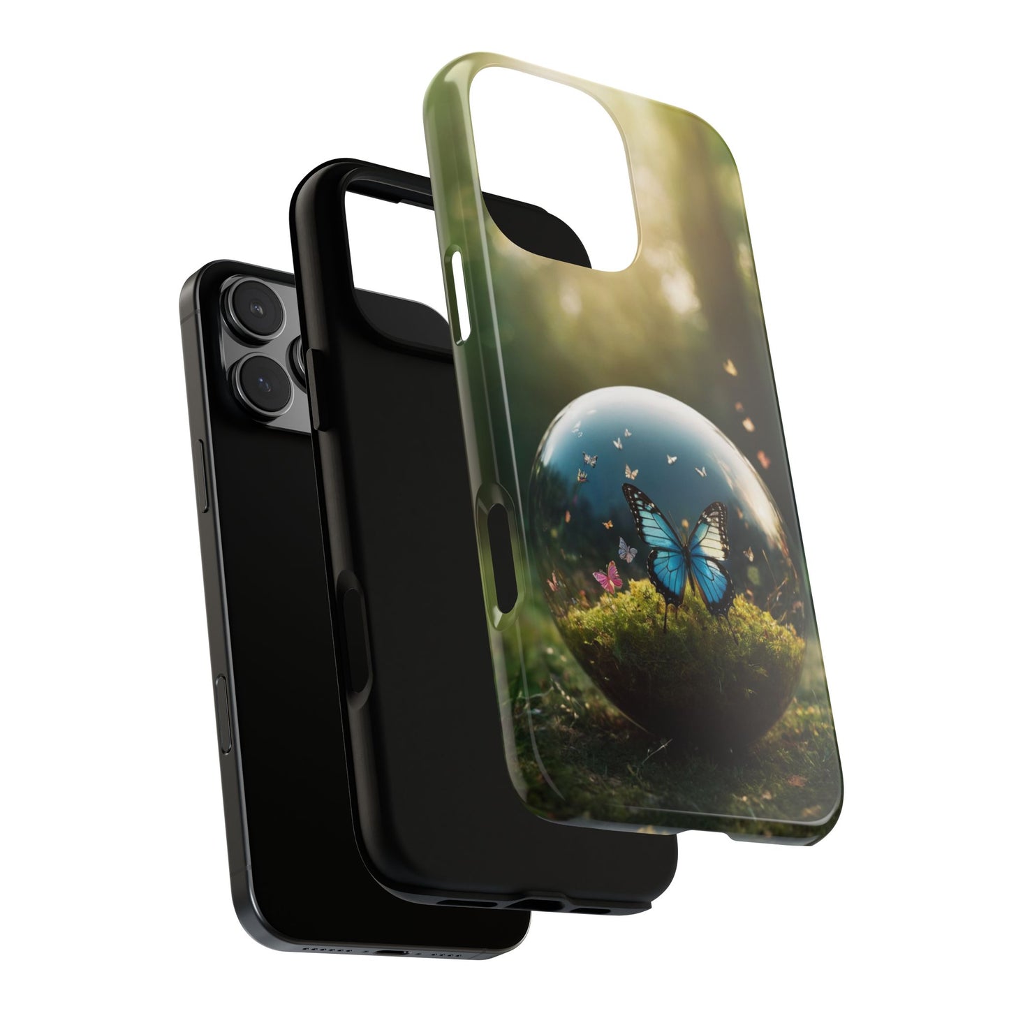 Butterfly Ball Custom Phone Case for iPhone 8–16 Pro Max, iPhone 8 Plus–13 Mini, iPhone XS–XS Max, iPhone 11–14 Pro Max - Designed by Thalia