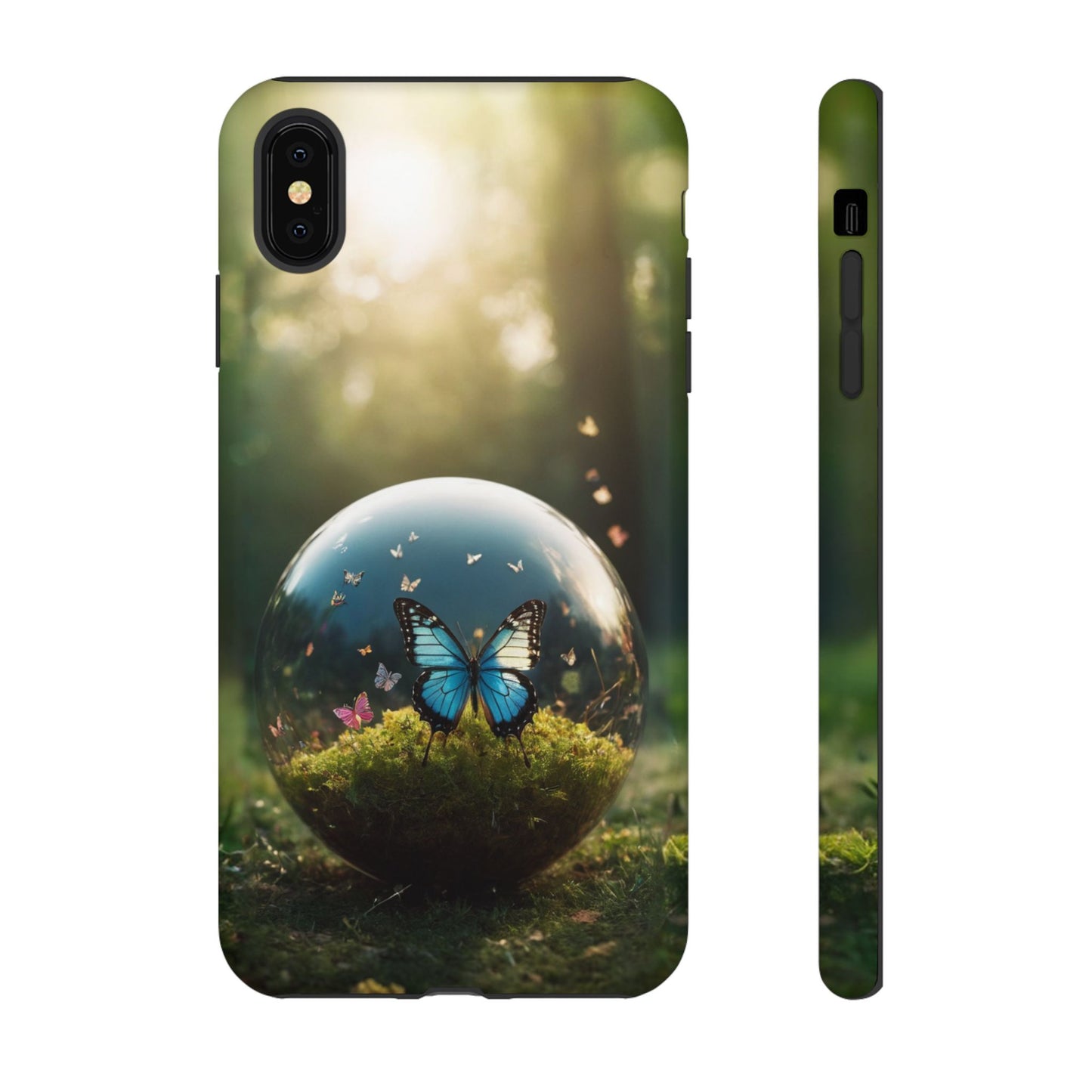 Butterfly Ball Custom Phone Case for iPhone 8–16 Pro Max, iPhone 8 Plus–13 Mini, iPhone XS–XS Max, iPhone 11–14 Pro Max - Designed by Thalia