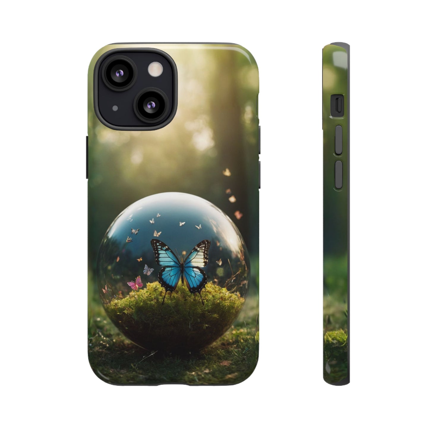Butterfly Ball Custom Phone Case for iPhone 8–16 Pro Max, iPhone 8 Plus–13 Mini, iPhone XS–XS Max, iPhone 11–14 Pro Max - Designed by Thalia