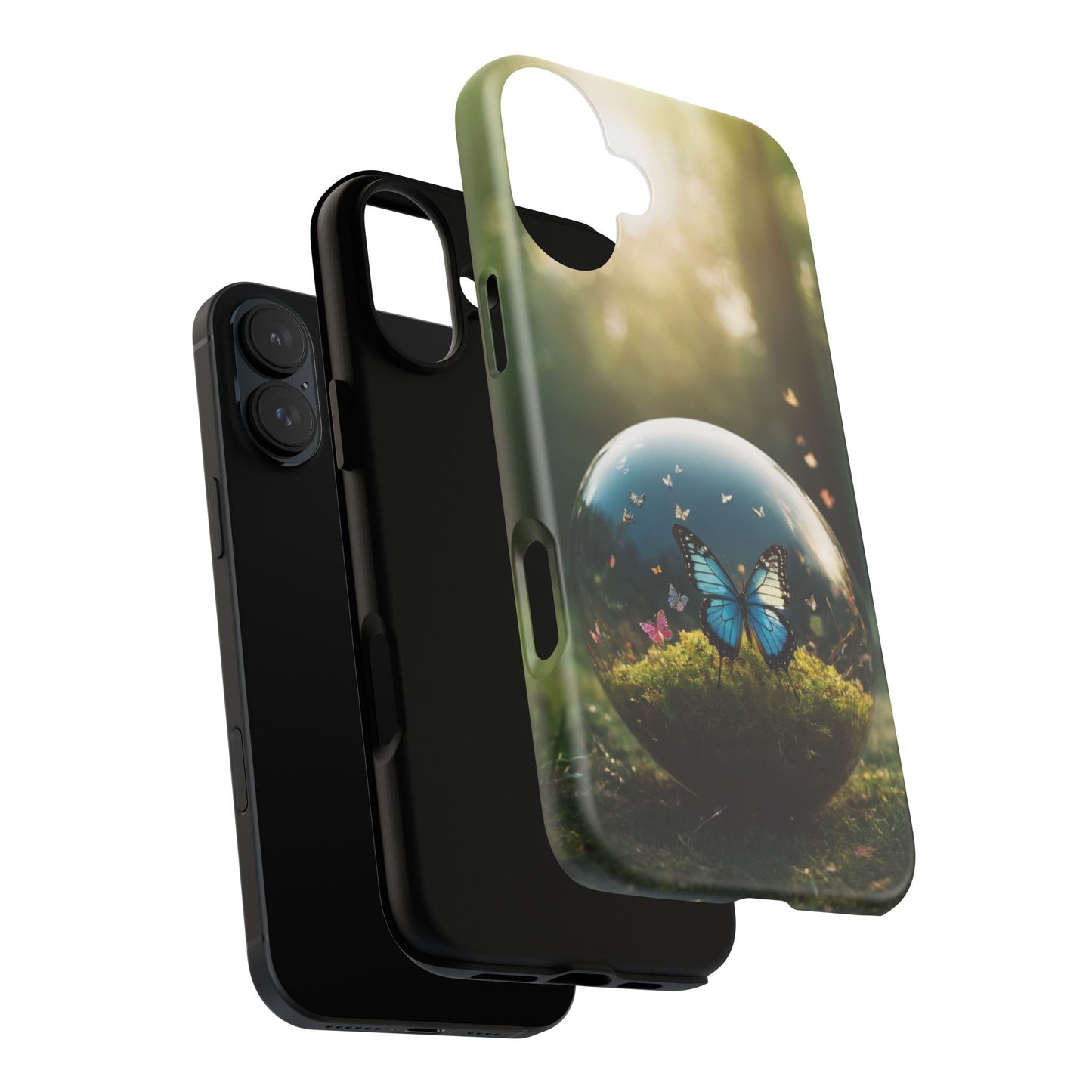 Butterfly Ball Custom Phone Case for iPhone 8–16 Pro Max, iPhone 8 Plus–13 Mini, iPhone XS–XS Max, iPhone 11–14 Pro Max - Designed by Thalia