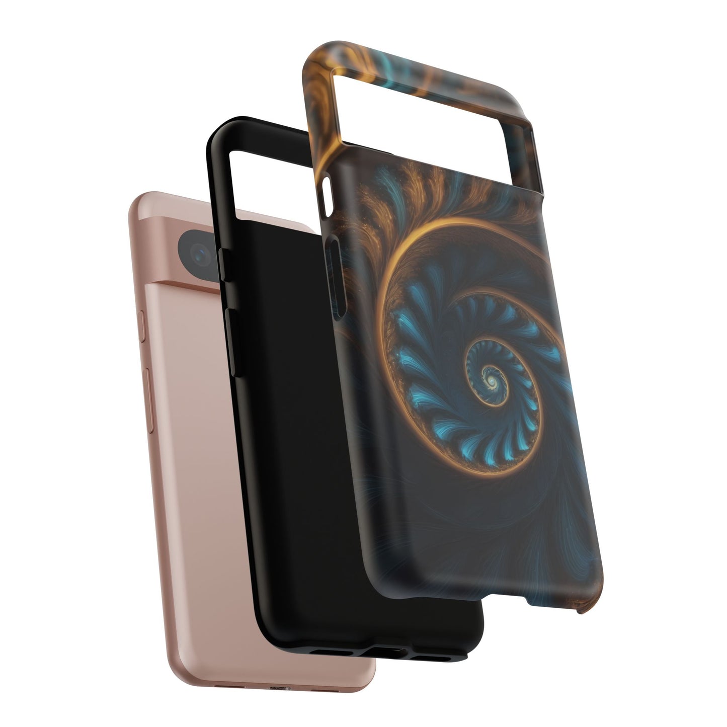 3D Fractal Custom Phone Case for Google Pixel 8 Pro, Pixel 8, Pixel 7, Pixel 6 Pro, Pixel 6, Pixel 5 5G - Designed by Thalia