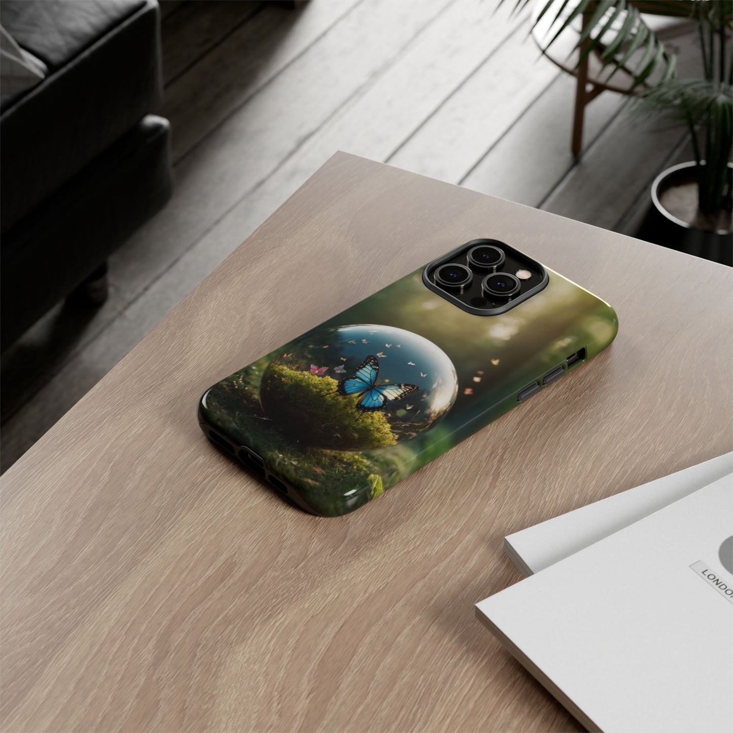 Butterfly Ball Custom Phone Case for iPhone 8–16 Pro Max, iPhone 8 Plus–13 Mini, iPhone XS–XS Max, iPhone 11–14 Pro Max - Designed by Thalia