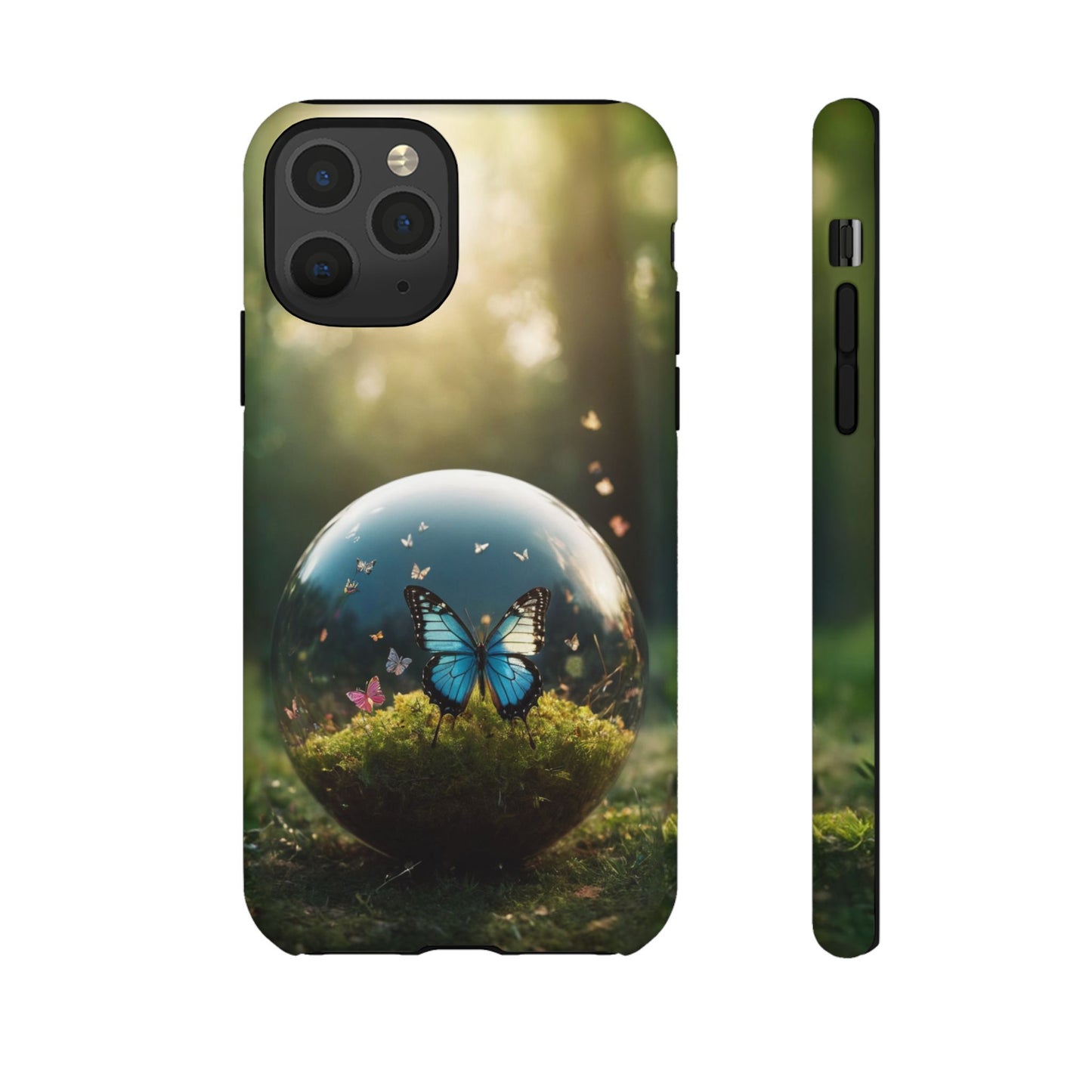 Butterfly Ball Custom Phone Case for iPhone 8–16 Pro Max, iPhone 8 Plus–13 Mini, iPhone XS–XS Max, iPhone 11–14 Pro Max - Designed by Thalia