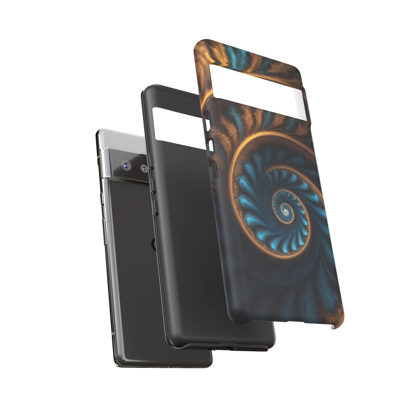 3D Fractal Custom Phone Case for Google Pixel 8 Pro, Pixel 8, Pixel 7, Pixel 6 Pro, Pixel 6, Pixel 5 5G - Designed by Thalia