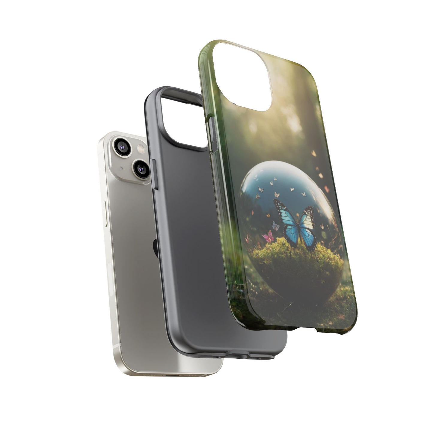 Butterfly Ball Custom Phone Case for iPhone 8–16 Pro Max, iPhone 8 Plus–13 Mini, iPhone XS–XS Max, iPhone 11–14 Pro Max - Designed by Thalia