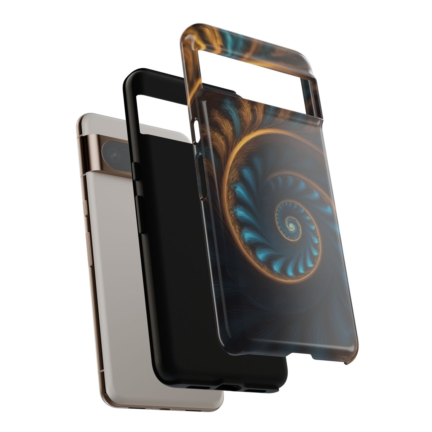 3D Fractal Custom Phone Case for Google Pixel 8 Pro, Pixel 8, Pixel 7, Pixel 6 Pro, Pixel 6, Pixel 5 5G - Designed by Thalia