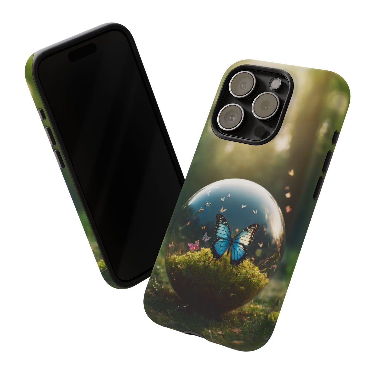 Butterfly Ball Custom Phone Case for iPhone 8–16 Pro Max, iPhone 8 Plus–13 Mini, iPhone XS–XS Max, iPhone 11–14 Pro Max - Designed by Thalia