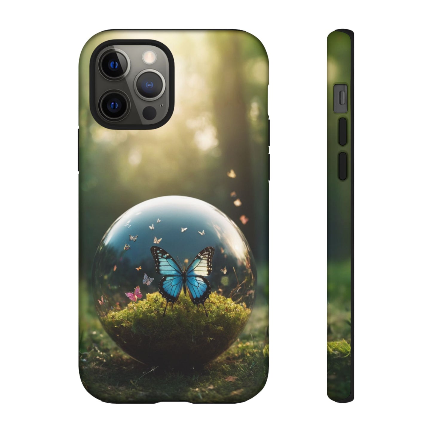 Butterfly Ball Custom Phone Case for iPhone 8–16 Pro Max, iPhone 8 Plus–13 Mini, iPhone XS–XS Max, iPhone 11–14 Pro Max - Designed by Thalia