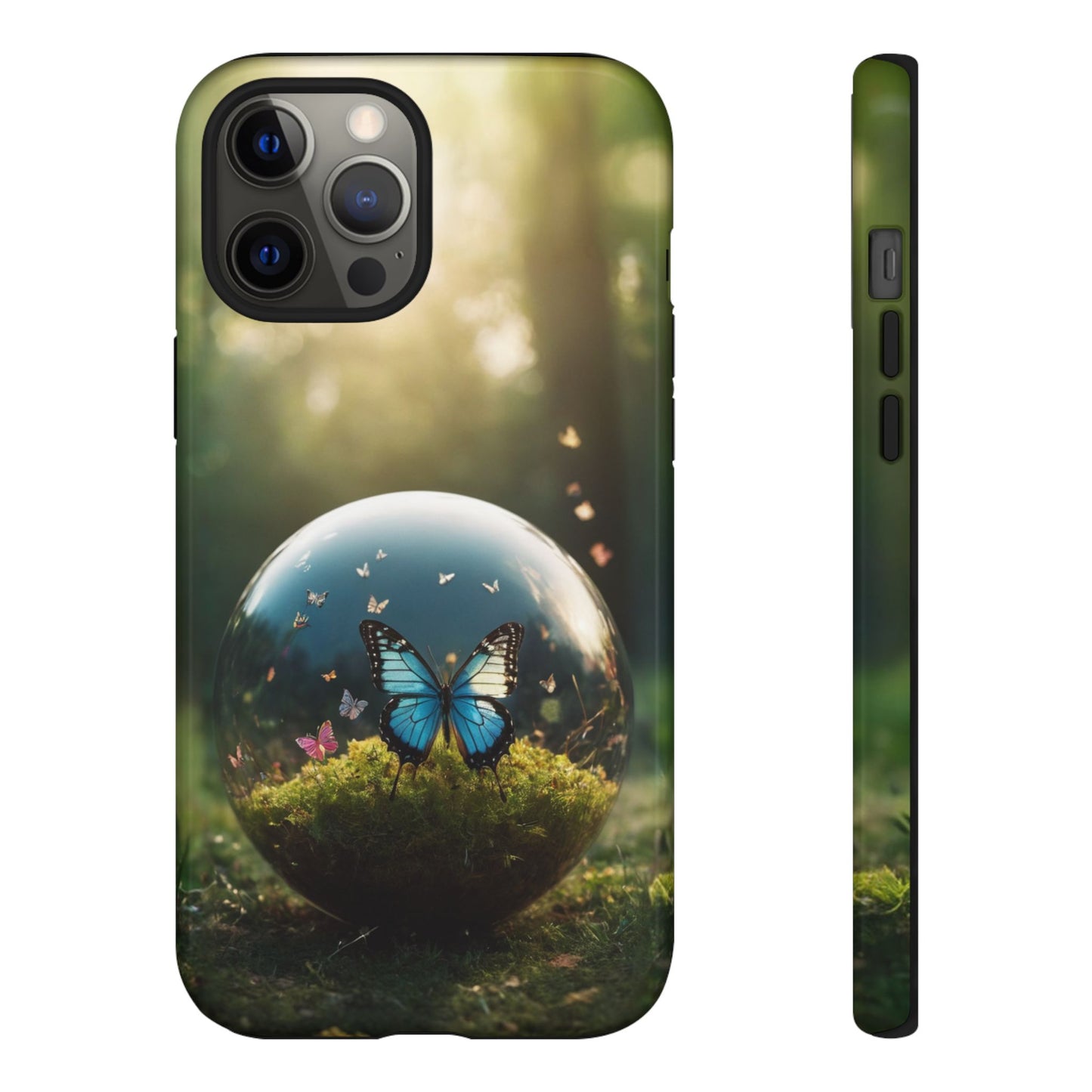 Butterfly Ball Custom Phone Case for iPhone 8–16 Pro Max, iPhone 8 Plus–13 Mini, iPhone XS–XS Max, iPhone 11–14 Pro Max - Designed by Thalia
