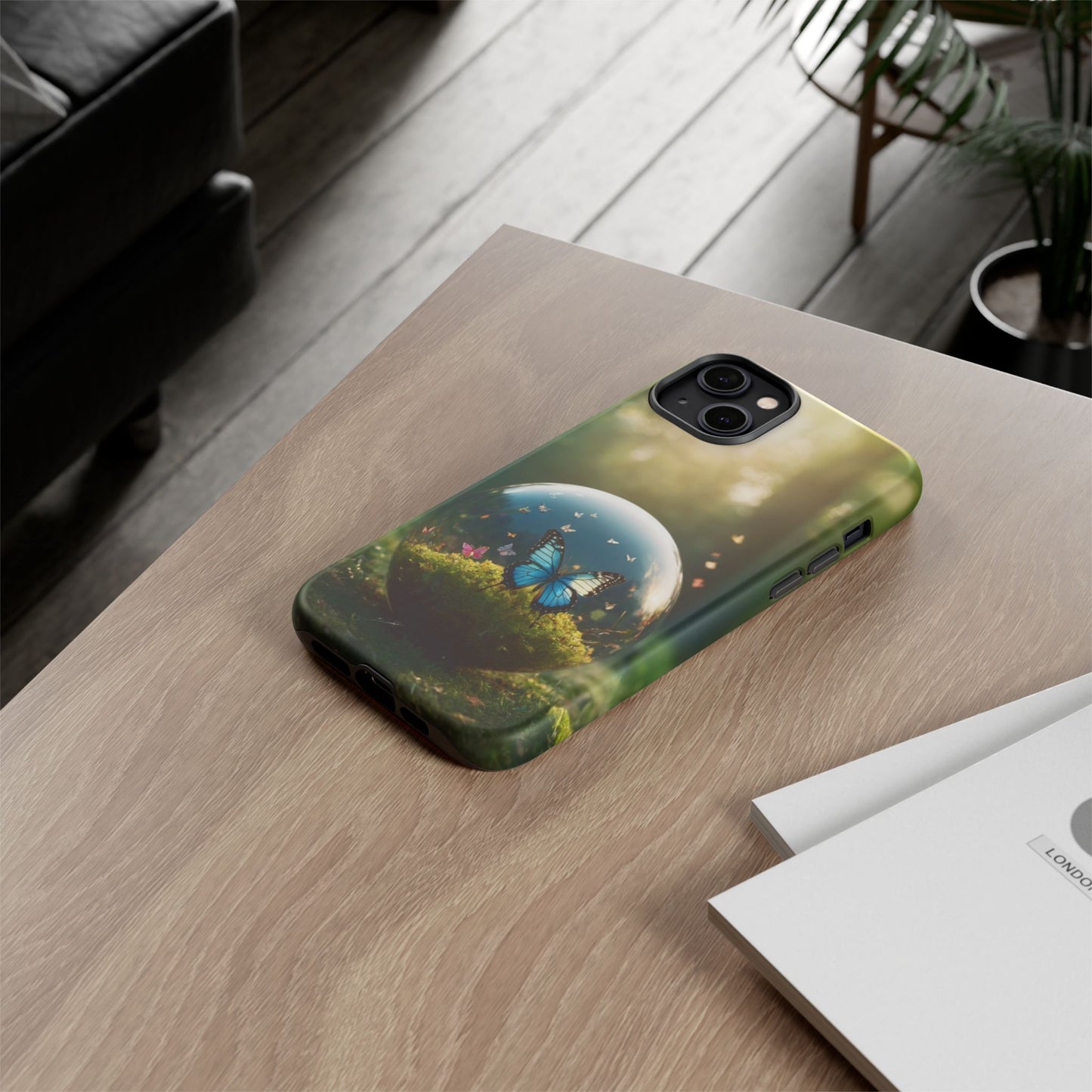 Butterfly Ball Custom Phone Case for iPhone 8–16 Pro Max, iPhone 8 Plus–13 Mini, iPhone XS–XS Max, iPhone 11–14 Pro Max - Designed by Thalia