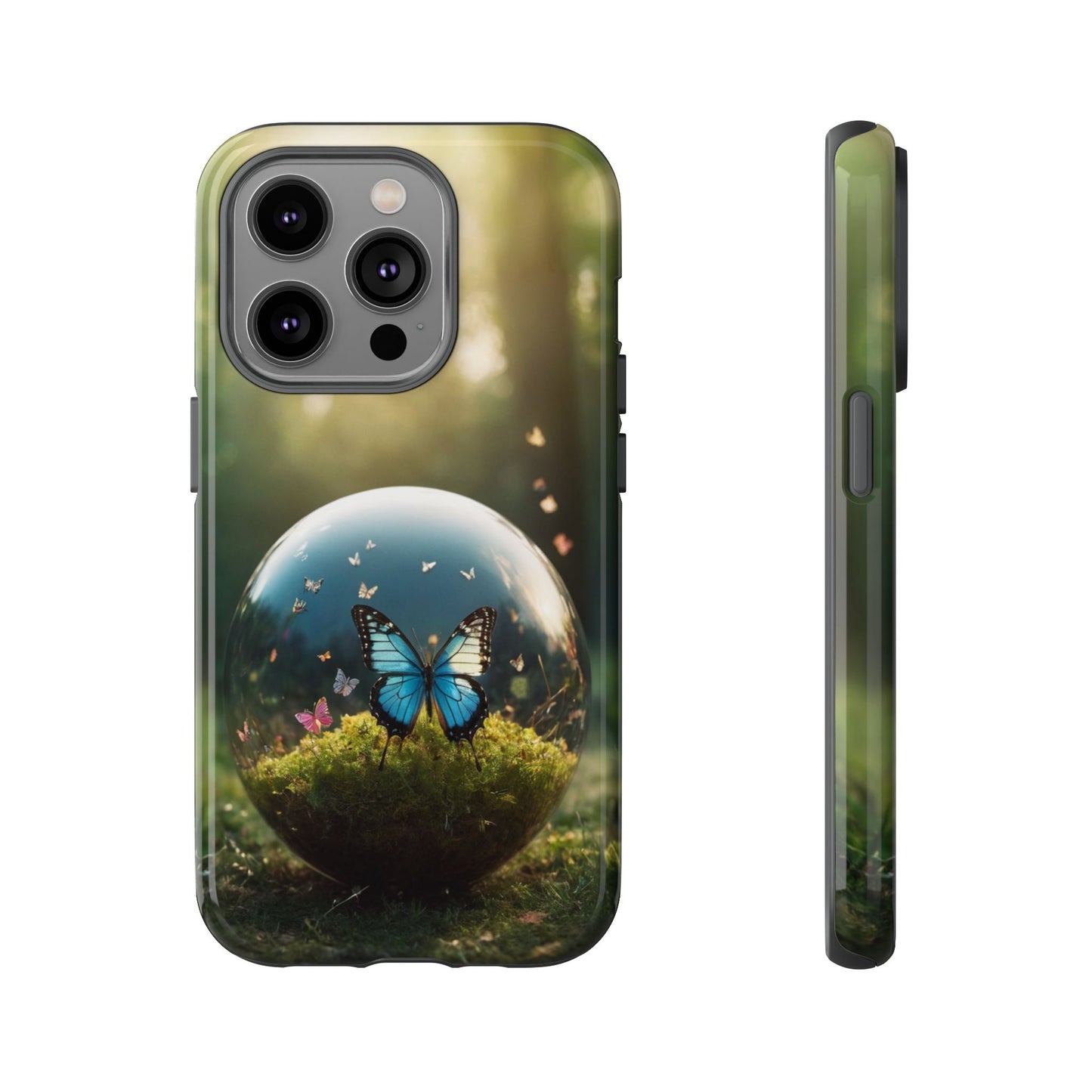 Butterfly Ball Custom Phone Case for iPhone 8–16 Pro Max, iPhone 8 Plus–13 Mini, iPhone XS–XS Max, iPhone 11–14 Pro Max - Designed by Thalia