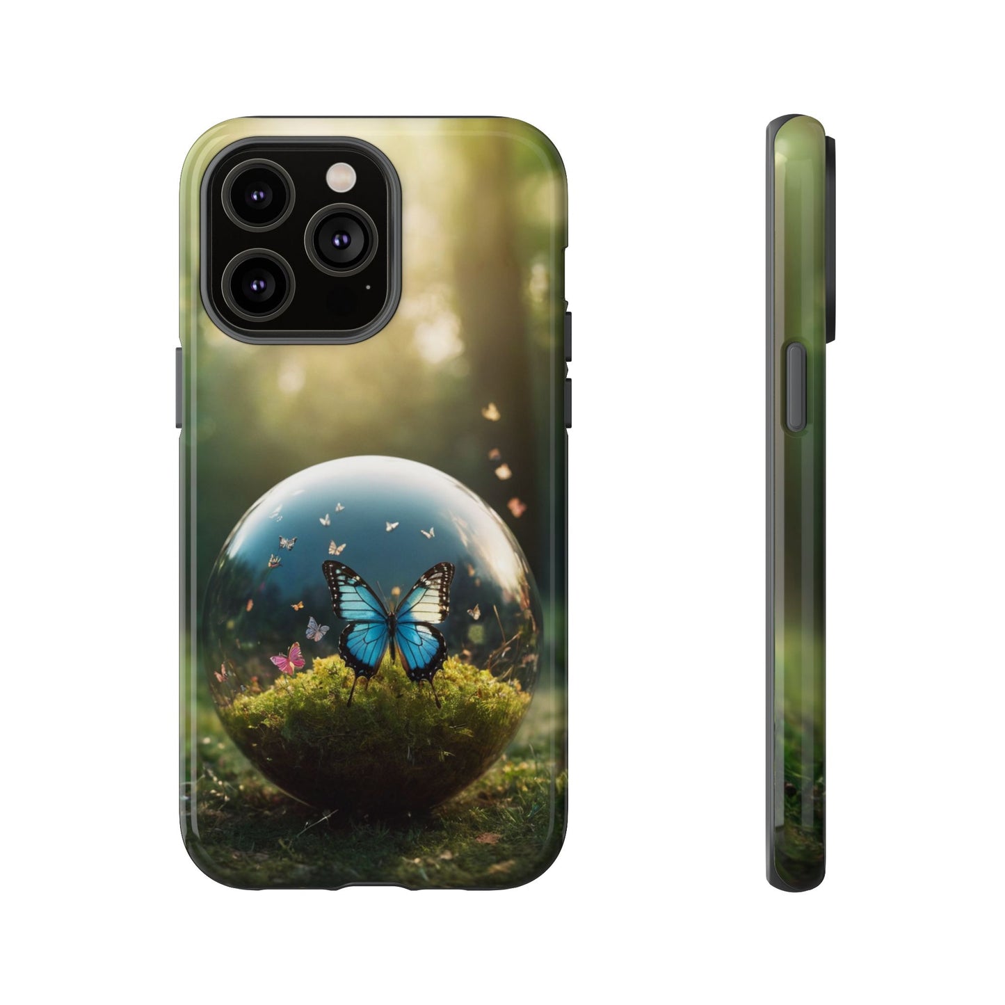 Butterfly Ball Custom Phone Case for iPhone 8–16 Pro Max, iPhone 8 Plus–13 Mini, iPhone XS–XS Max, iPhone 11–14 Pro Max - Designed by Thalia