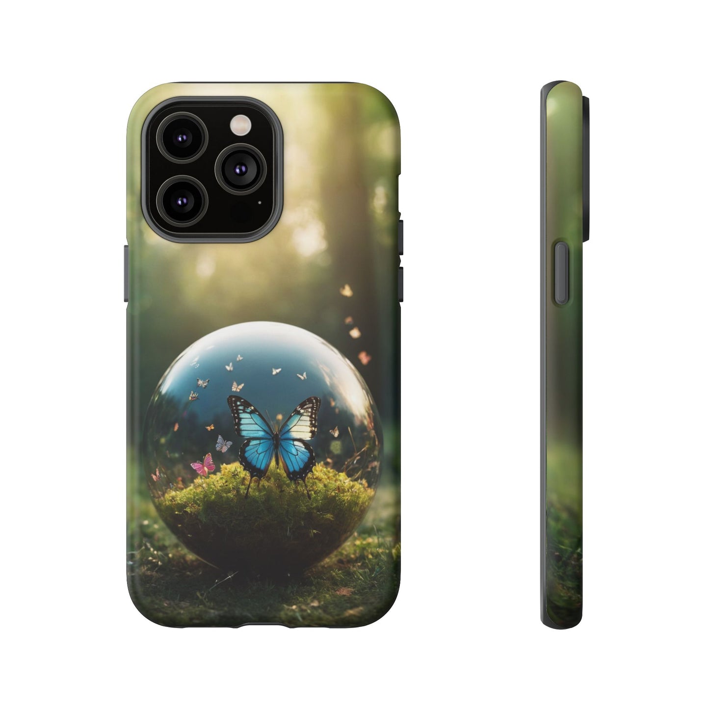 Butterfly Ball Custom Phone Case for iPhone 8–16 Pro Max, iPhone 8 Plus–13 Mini, iPhone XS–XS Max, iPhone 11–14 Pro Max - Designed by Thalia