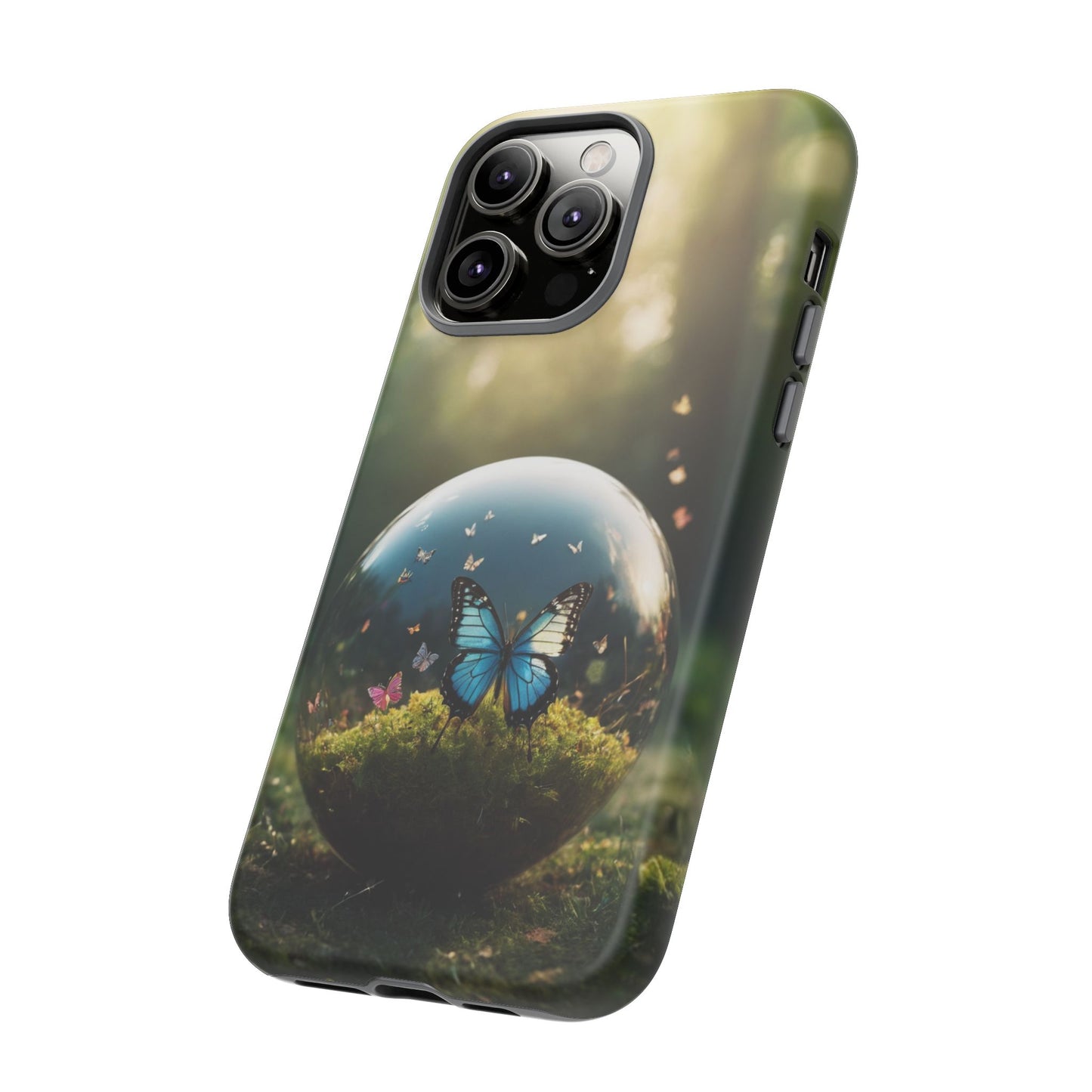 Butterfly Ball Custom Phone Case for iPhone 8–16 Pro Max, iPhone 8 Plus–13 Mini, iPhone XS–XS Max, iPhone 11–14 Pro Max - Designed by Thalia