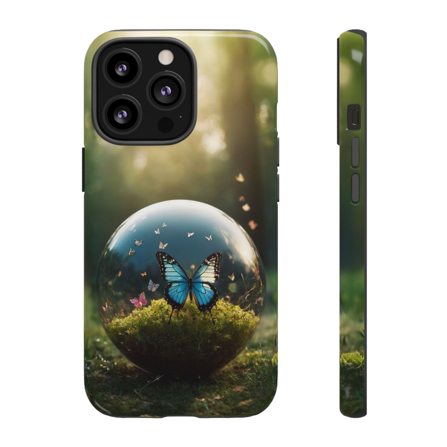 Butterfly Ball Custom Phone Case for iPhone 8–16 Pro Max, iPhone 8 Plus–13 Mini, iPhone XS–XS Max, iPhone 11–14 Pro Max - Designed by Thalia