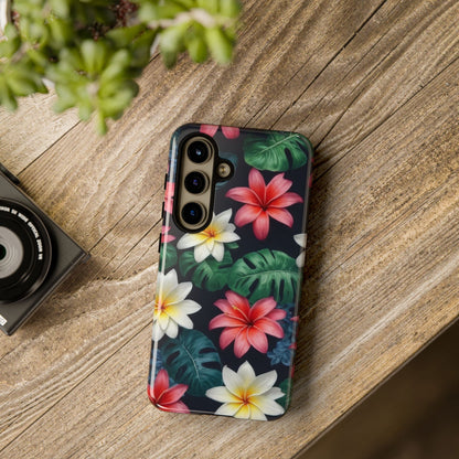 Hawaiian Flowers Custom Phone Case for Samsung Galaxy S10–S10 Plus, S20–S20 Ultra, S21, S22, S23, S24 Ultra - Designed by Thalia