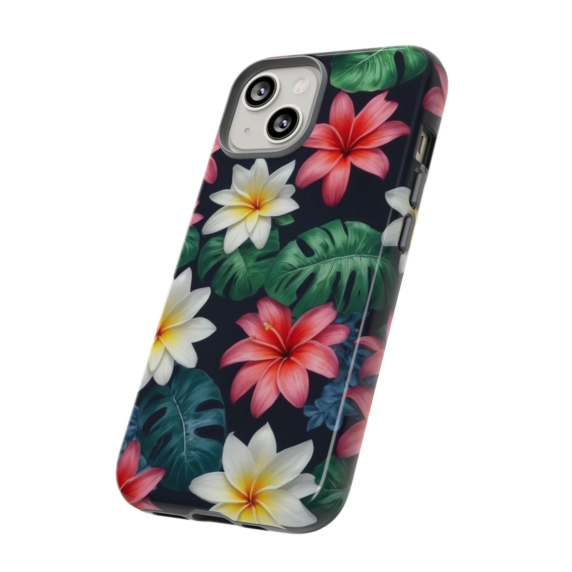 Hawaiian Flowers Phone Case for iPhone 8–16 Pro Max, iPhone 8 Plus–13 Mini, iPhone XS–XS Max, iPhone 11–14 Pro Max - Designed by Thalia