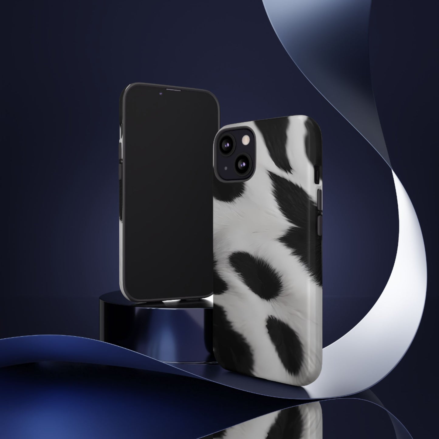 Chic Bovine Elegance Custom Phone Case for iPhone 8–16 Pro Max, iPhone 8 Plus–13 Mini, iPhone XS–XS Max, iPhone 11–14 Pro Max - Designed by Thalia