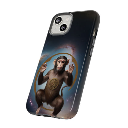 Chinese Zodiac Monkey Custom Phone Case for iPhone 8–16 Pro Max, Pixel 5–8 Pro, Galaxy S10–S24 Ultra - Designed by Thalia