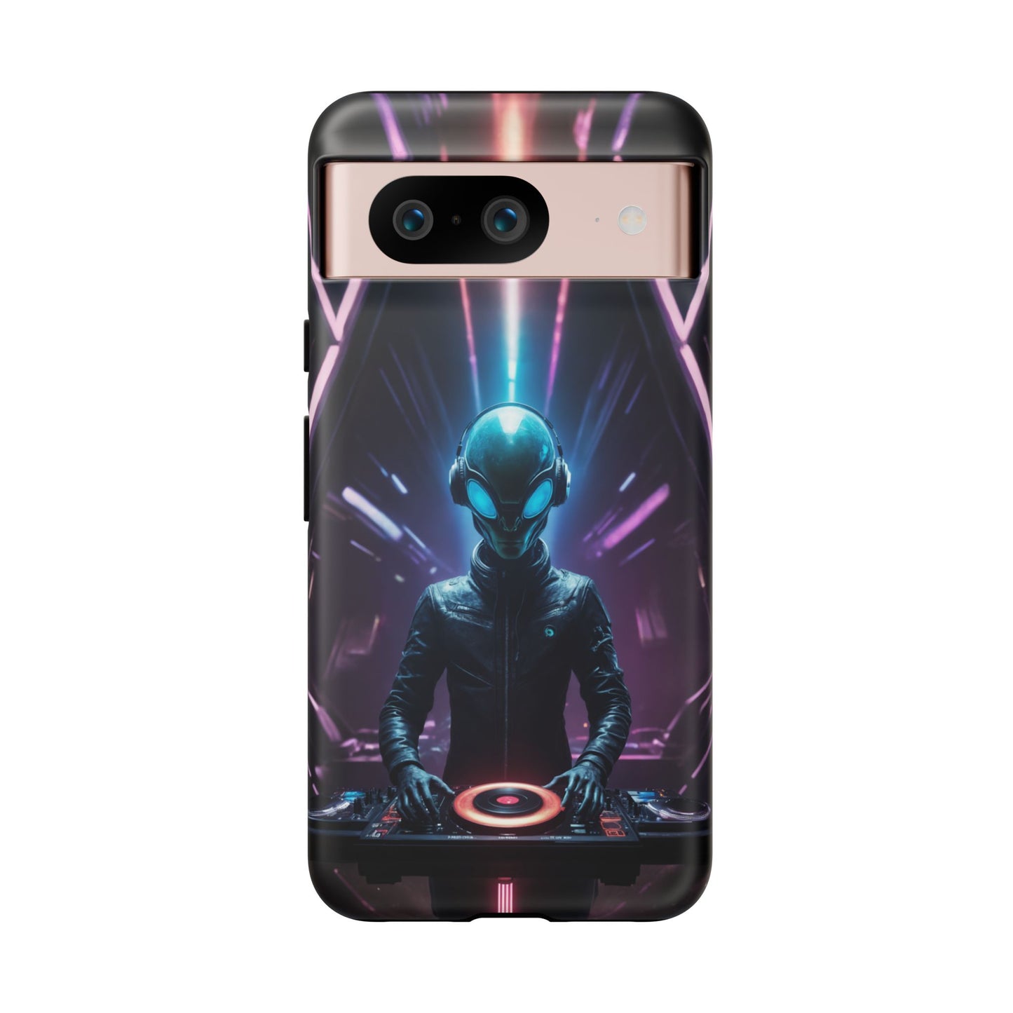 Alien DJ Custom Phone Case for Google Pixel 8 Pro, Pixel 8, Pixel 7, Pixel 6 Pro, Pixel 6, Pixel 5 5G - Designed by Thalia