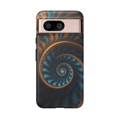 3D Fractal Phone Case for iPhone 8–16 Pro Max, Pixel 5–8 Pro, Galaxy S10–S24 Ultra - Designed by Thalia