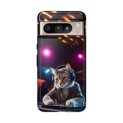 DJ Kitty Phone Case for iPhone 8–16 Pro Max, Pixel 5–8 Pro, Galaxy S10–S24 Ultra - Designed by Thalia