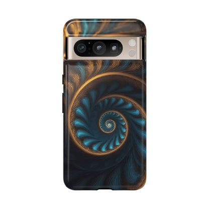 3D Fractal Phone Case for iPhone 8–16 Pro Max, Pixel 5–8 Pro, Galaxy S10–S24 Ultra - Designed by Thalia