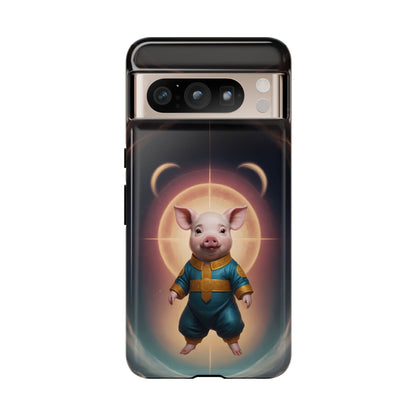 Chinese Zodiac Pig Custom Phone Case for iPhone 8–16 Pro Max, Pixel 5–8 Pro, Galaxy S10–S24 Ultra - Designed by Thalia