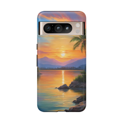 Sunset Serenade Phone Case for Google Pixel 8–Pixel 8 Pro, Pixel 7, Pixel 6 Pro, Pixel 6, Pixel 5 5G - Designed by Thalia